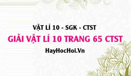 Giải Vật lí 10 trang 65 Chân trời sáng tạo SGK